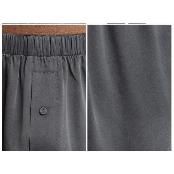 NWT'S Lunya Men's Washable Silk Boxer Shorts in Meditative Grey XL - Picture 3 of 5